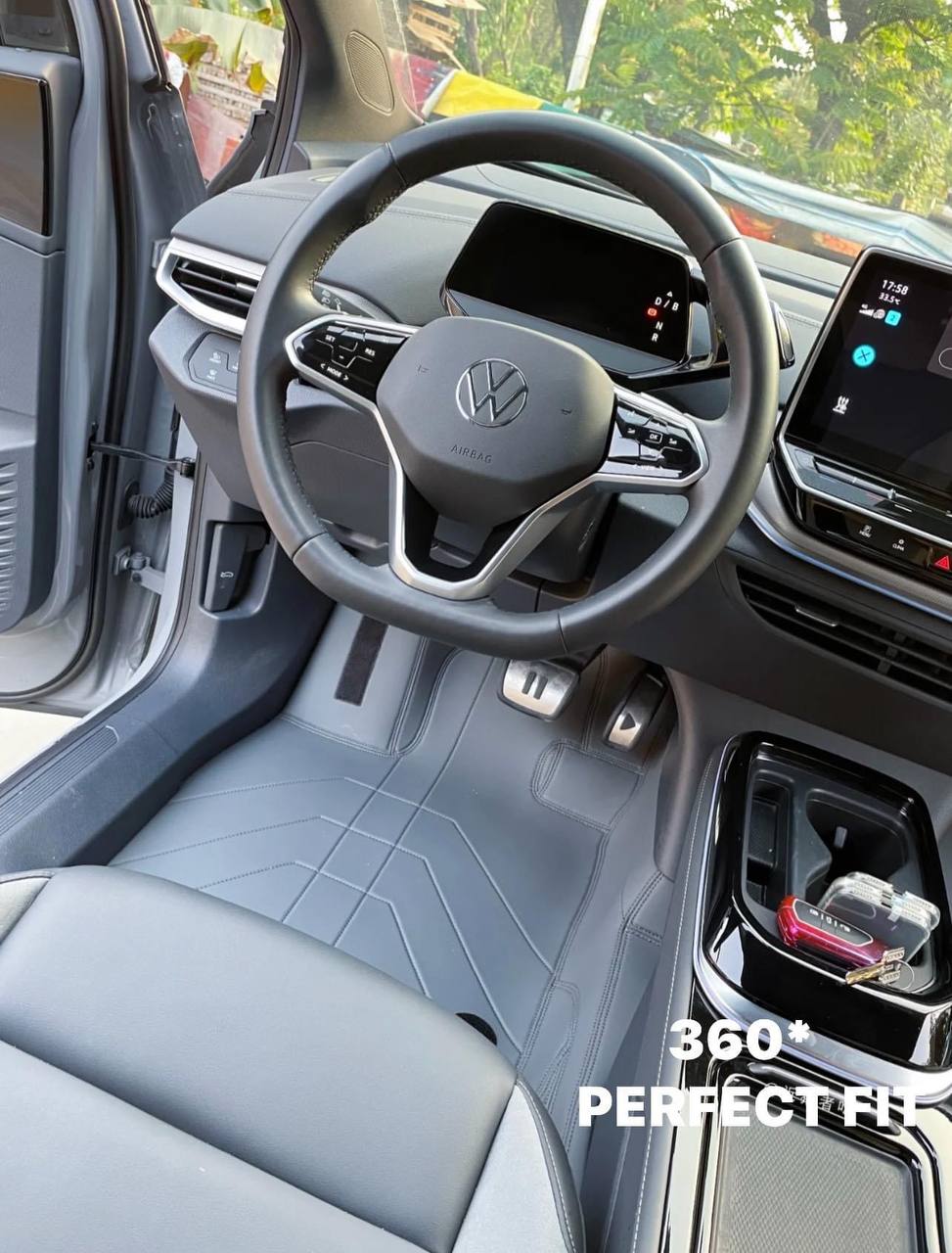 VW ID.3, ID.4. ID.5 : Jeu de couvercles de poignées de portes intérieures  (ABS + Revêtement, 4 - Alliance de couple